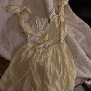Hollister Yellow and White Dress